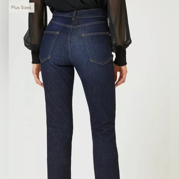 Anthropologie NWOT Pilcro Split Straight Jeans Dark Wash 29 - Picture 4 of 5